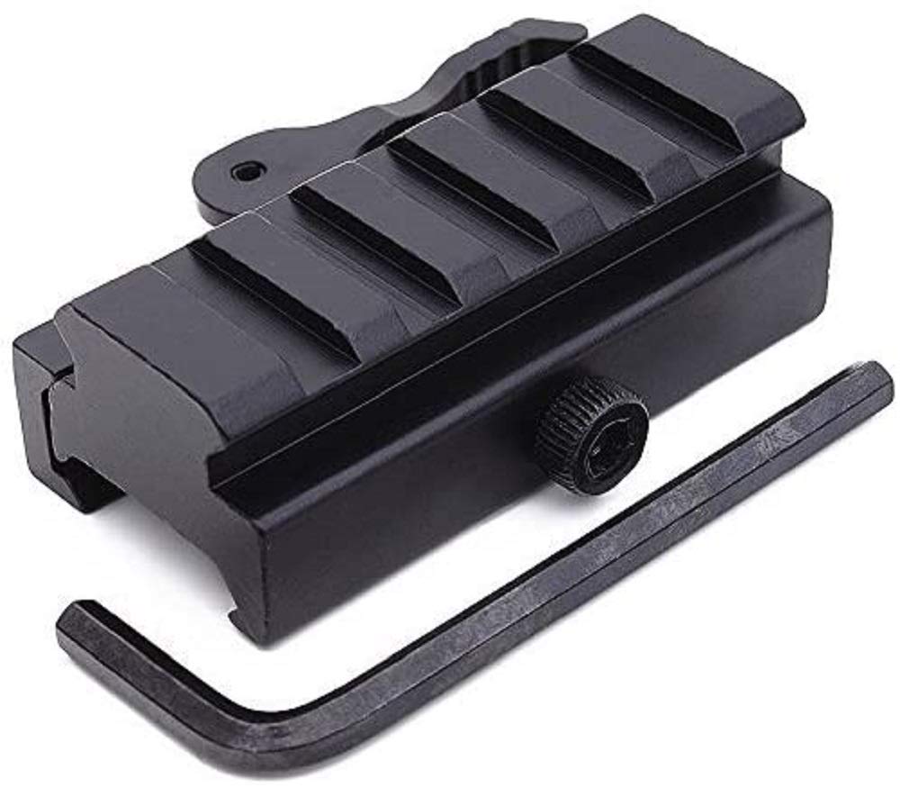 Tactical Low Profile 5 Slot Picatinny Riser Mount with Quick